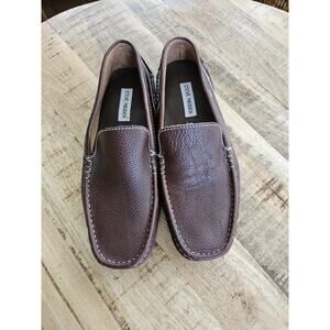 Steve Madden Men’s Dakota Leather Driving Moccasin Slip On Shoe Size 9